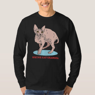 Mens Sphynx Cat Grandpa Hairless Cat Owner Sphynx  T-Shirt