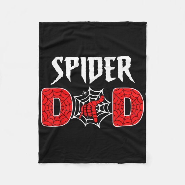 Mens Spider Web Dad Fathers Day Cool Dad  Fleece Blanket (Front)