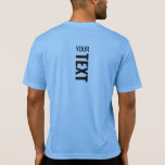 Mens Sport Activewear Back Print Carolina Blue T-Shirt<br><div class="desc">Add Your Text Here Modern Back Design Print Template Mens Sport-Tek Competitor Activewear T-Shirt.</div>