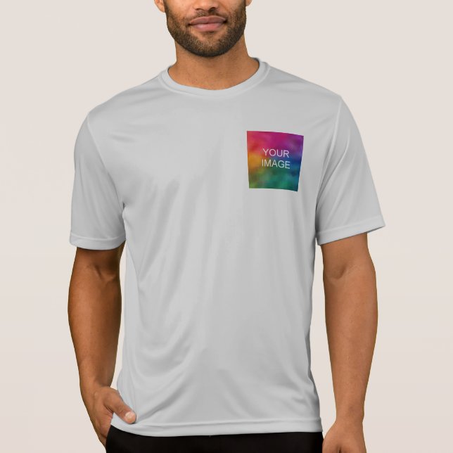 Mens Sport Modern Silver Double Sided Print T-Shirt (Front)