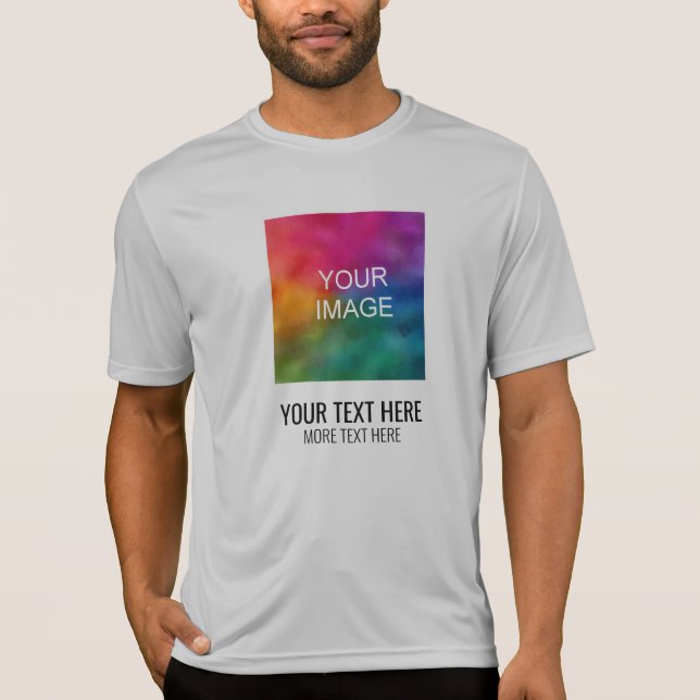Mens Sport T-Shirts Your Image Text Here Template (Front)