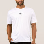 Mens Sport Tees Add Your Text Activewear White<br><div class="desc">Add Your Text Here Template Mens Sport-Tek Competitor Activewear White T-Shirt.</div>