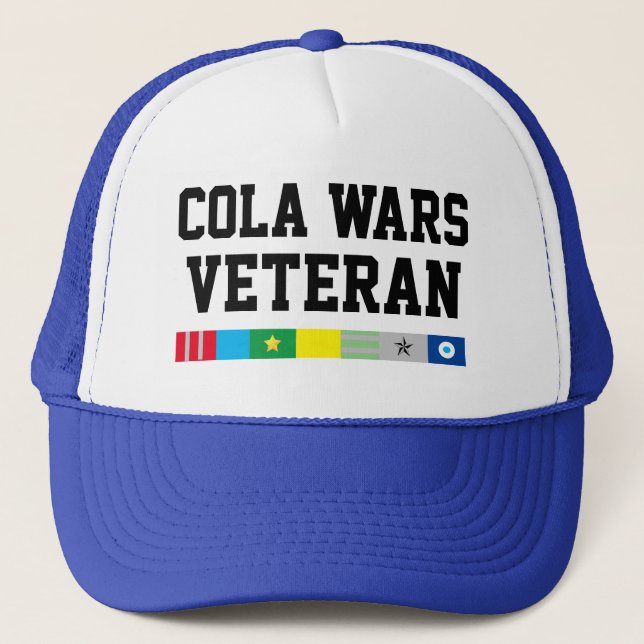 Mens Sportswear Baseball COLA WARS VETERAN Trucker Trucker Hat (Front)