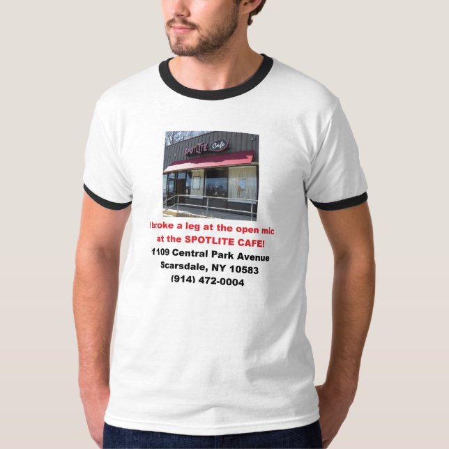Mens' Spotlite Cafe Open Mic T-Shirt (Front)