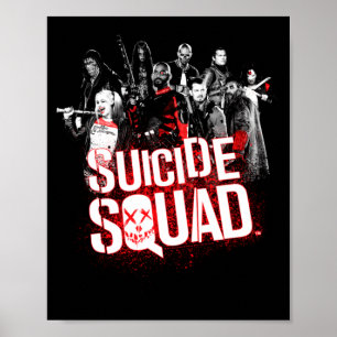 Mens Squad Squad Splatter Black Performance Poster