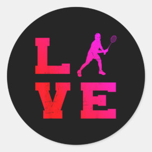 Mens Squash Shuttle Badminton Women  Classic Round Sticker