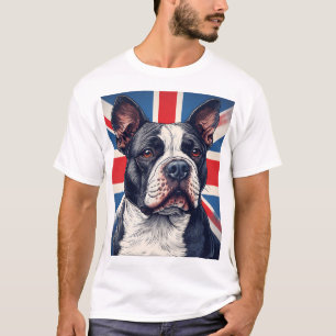 Men's Staffordshire Bull Terrier Union Jack T-Shirt