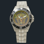 men's stainless steel bracelet watch built for adv<br><div class="desc">Men's Stainless Steel Bracelet Watch The Men's Stainless Steel Watch is built for adventure. Designed as a nod to classic diver and military watches, it features stainless steel construction, an adjustable bezel, and water resistance to over 300 feet. Personalise the watch with your designs and text for a stylish memento...</div>