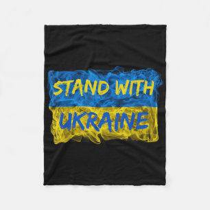 Mens Stand With Ukraine, Ukrainian Flag, Solidarit Fleece Blanket