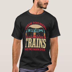 Mens Steam Locomotive & Model Train T-Shirt