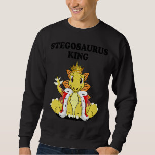 Mens Stegosaurus King Dinosaur Boys Stegosaurus Sweatshirt