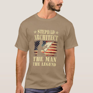 Mens Stepdad Architect The Man The Legend Men Fath T-Shirt