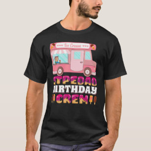 Mens Stepdad Birthday Crew Ice Cream Truck Stepdad T-Shirt