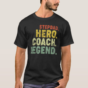 Mens Stepdad Hero Coach Legend Vintage Stepdad Fat T-Shirt