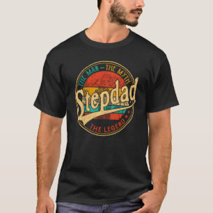 Mens Stepdad Man Myth Legend Vintage Dad Father S  T-Shirt