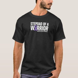 Mens Stepdad Of A Warrior Domestic Violence Awaren T-Shirt