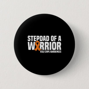 Mens Stepdad Of A Warrior Orange Ribbon Rsdcrps Aw 6 Cm Round Badge
