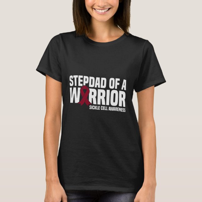 Mens Stepdad of a Warrior Sickle Cell Awareness  T-Shirt (Front)