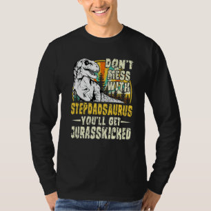 Mens Stepdad Rex Saurus Papasaurus Dinosaurs Men F T-Shirt