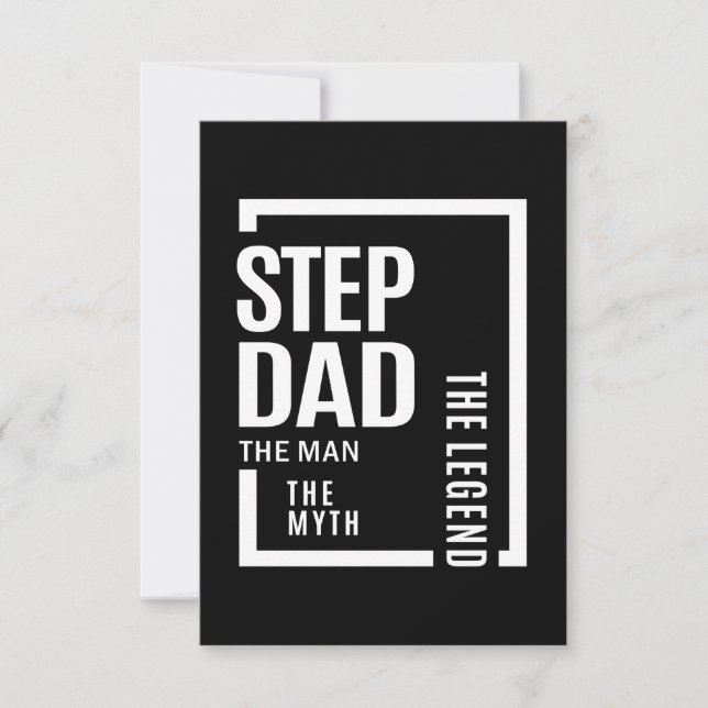 Mens Stepdad The Man The Myth The Legend Gift RSVP Card (Front)