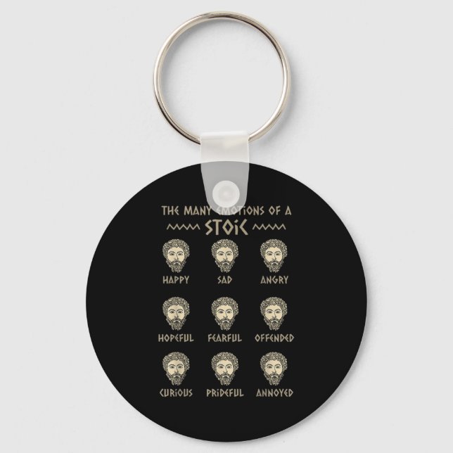 Mens Stoicism Quote Marcus Aurelius Philosophy Fun Key Ring (Front)