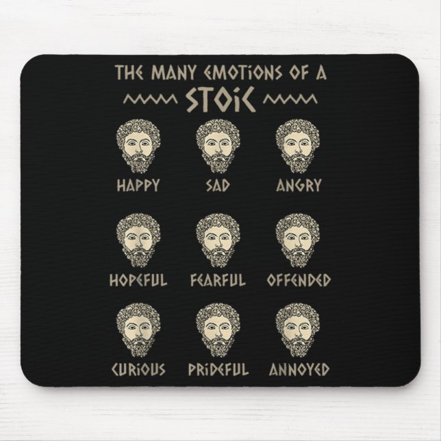 Mens Stoicism Quote Marcus Aurelius Philosophy Fun Mouse Pad (Front)