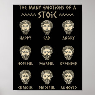 Mens Stoicism Quote Marcus Aurelius Philosophy Fun Poster