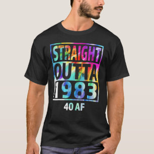 Mens Straight Outta 1983 40th Birthday  For Her Hi T-Shirt