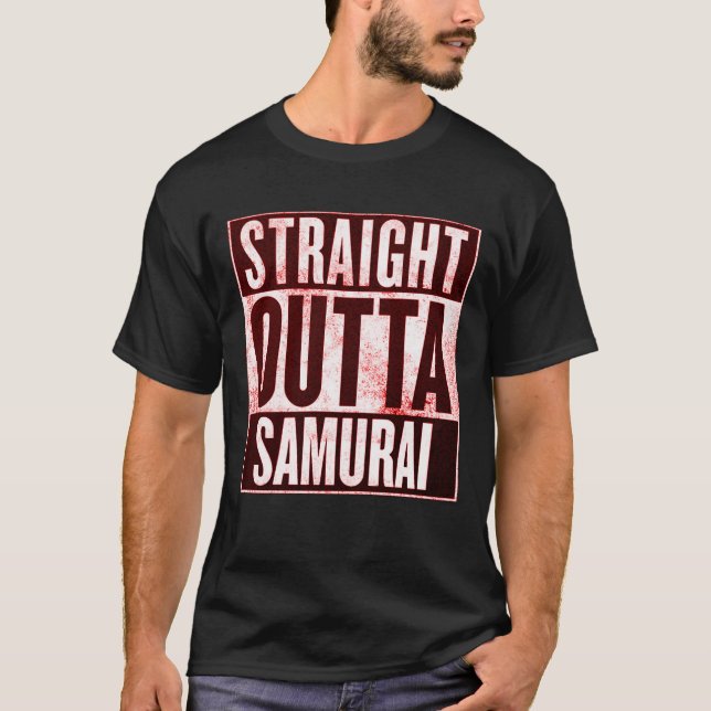 Men's Straight Outta Samurai Graphic Tee (Front)