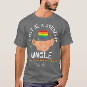Mens Straight Uncle Ally Rainbow LGBTQ LGBT Gay Pr T-Shirt