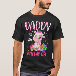 Mens Strawberry Cow Daddy of the Birthday Girl D T-Shirt