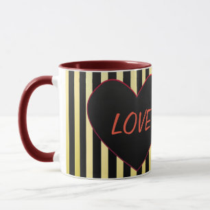 Men's Striped Valentine's Day Mug