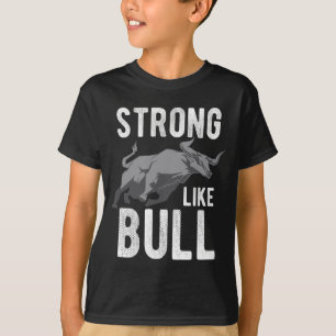 Mens Strong Like A Bull Powerlifting Bodybuilding T-Shirt