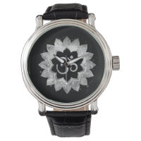 *~* Men's Subtle Aum OM Grey Meditative Mandala