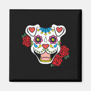 Mens Sugar Skull Pitbull Clothing Men Women Gift Magnet