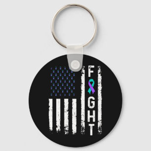 Mens Suicide Prevention Flag Fight Mental Health Key Ring