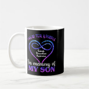 Mens Suicide Prevention Teal Purple In Memory Of Coffee Mug