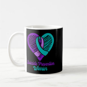 Mens Suicide Prevention Warrior Dress Purple And Coffee Mug