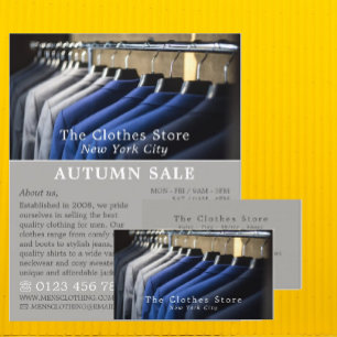 Men's Suits, Men's Clothing Store Business Card