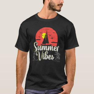 Mens Summer Vibes Summer Sunshine Sailing Summer V T-Shirt