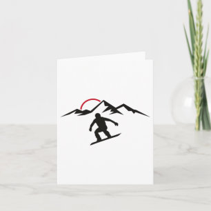 Mens Sunset Snowboarding  Card
