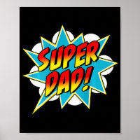 Mens Super Dad Comic Book Superhero Father's Day 