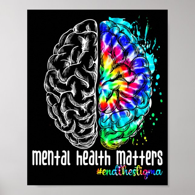 Mens support mental health end the stigma poster (Front)