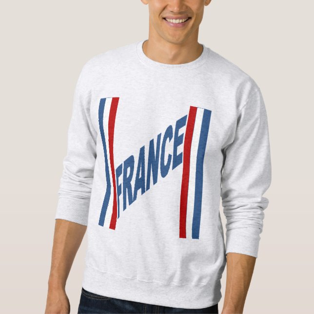 Men's Sweatshirt ash  DESIGN FRANCE  (Front)