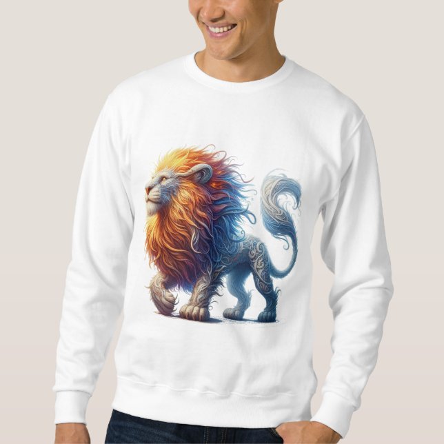 Men's sweatshirt with lion print (Front)