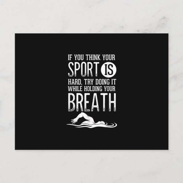 Mens Swim Swimmer Swimming Sport Practice Announcement Postcard (Front)