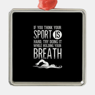 Mens Swim Swimmer Swimming Sport Practice Metal Tree Decoration