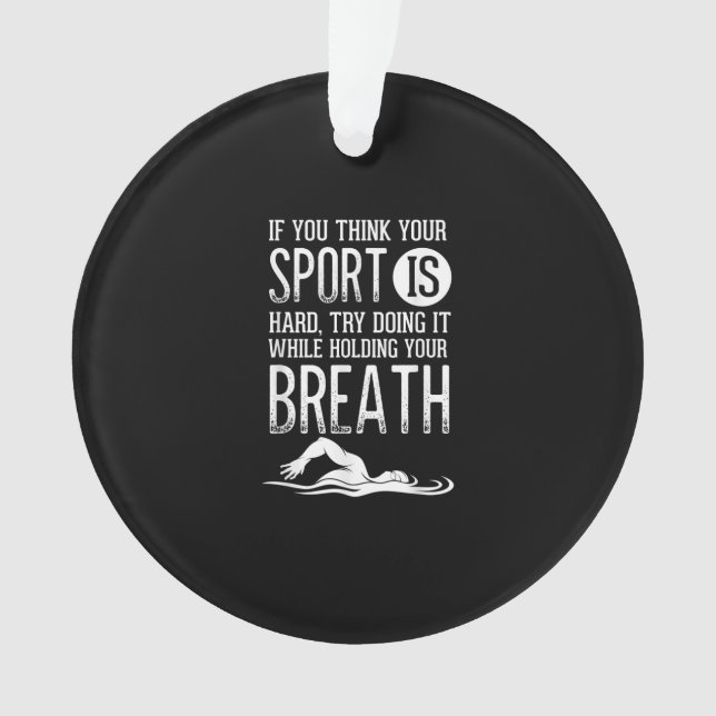 Mens Swim Swimmer Swimming Sport Practice Ornament (Front)