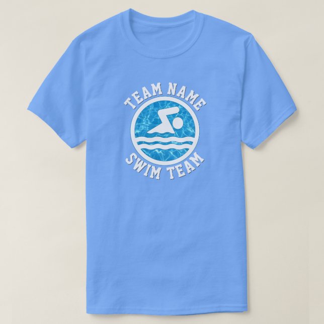 Mens Swimming & Diving Custom Swim Team Name Sport T-Shirt (Design Front)