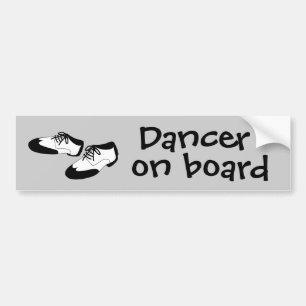Mens Swing Dance Shoes Dancer on Board Spats Bumper Sticker